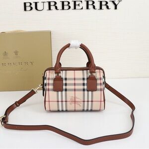 Burberry Beige and Brown Crossbody Bag